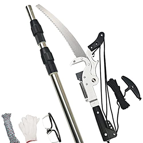 Kit de sierra de podar para paisajismo, herramienta cortadora manual de árboles de gran altitud para cosechar plantas y ramitas, equipo de jardinería