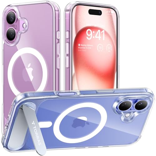 Coque iPhone 16 Plus antichoc 12FT transparente et béquille MagSafe en titane