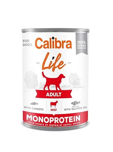 CALIBRA DOG LIFE LATA ADULT TERNERA CON ZANAHORÍAS 6X400GR