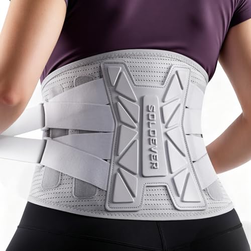 SOLOEVER Back Brace for Women Lower Back Pain Relief [Medical-Grade & Stronger Support] Back Support Brace with Adjustable Strap System - Back Support Belt for Herniated Disc, Sciatica, Arthritis,Scoliosis