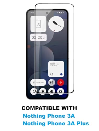 Image of RODMED HD Tempered Glass Screen Protector Compatible for Nothing Phone 3A 5G, Nothing Phone 3A Pro 5G with Edge to Edge coverage and Easy Installation kit