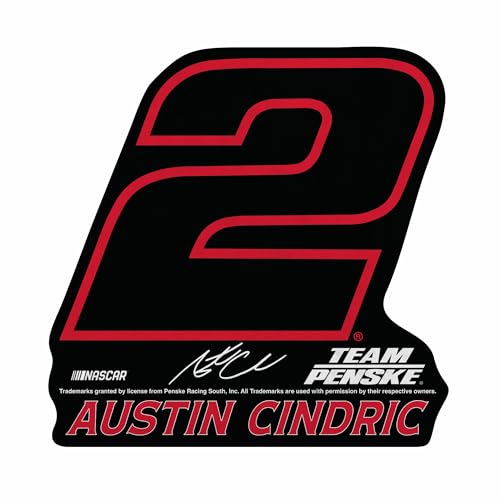 Rico Industries NASCAR Racing Austin Cindric Shape Cut Pennant - Home and Living Room Décor - Soft Felt EZ to Hang