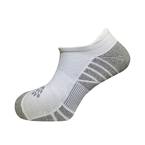 Men's No Show Socks - Running Socks with Compression + Infrared - 3 Pairs2
