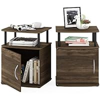 Set of 2 Furinno Jaya 23.98'' 2-Tier Side Table w/ Open Shelf only
