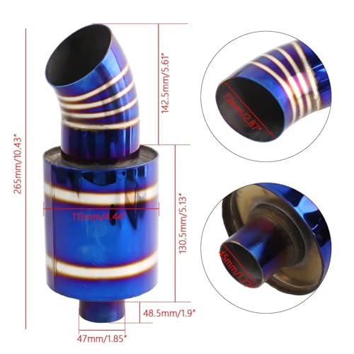Punta de escape recta de 2 pulgadas para modificaciones de carreras 2