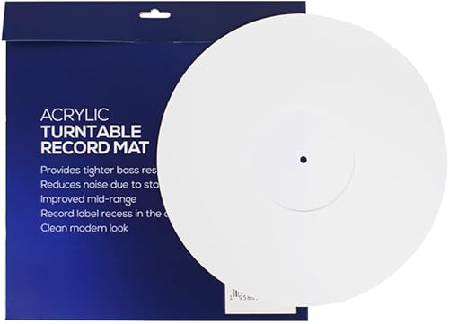 Miniatura 7 de Break Tradition - Tapete giratorio acrílico blanco para tocadiscos LP - Accesorios de discos de vinilo para tocadiscos de alta calidad para reducir