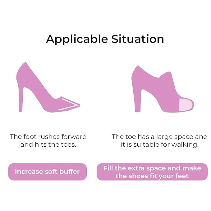 Enchantment Araa Pava 2 Pcs Shoe Fillers For Women,Shoe Insoles For Women/Men,Shoe Inserts For Big Shoes,Shoe Pad Heel Pads For Women Shoes,Shoe Back Pads,Shoe Tightener Pads 1 Pair 4 41qtks8I6BL
