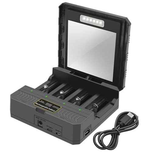 Image of USB C Solar Battery Charging Adapter 4 Slot Case Battery Charging Case for 26650 /21700 /18650 /18500 /16340 Type C Interface 4-Slot Outdoor Charger
