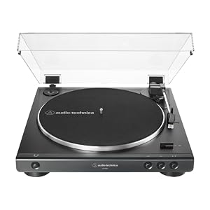 Audio-Technica AT-LP60X-BK Fully Automatic Belt-Drive Stereo Turntable, Black, Hi-Fidelity, Plays 33-1/3 and 45 RPM Vinyl Records, Dust Cover, Anti-Resonance, Die-Cast Aluminum Platter — photo 2 of 6