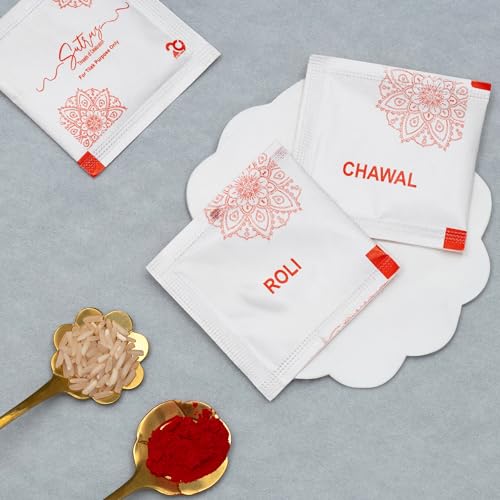 Image of To The Nines Ganesha Rakhi for Kids with Tilak Material & Greeting Card
