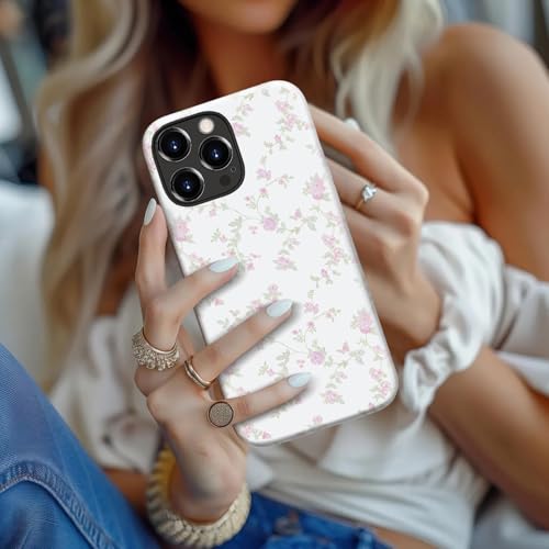 Coque iPhone 14 Pro double couche antichoc compatible induction motif fleurs - 6