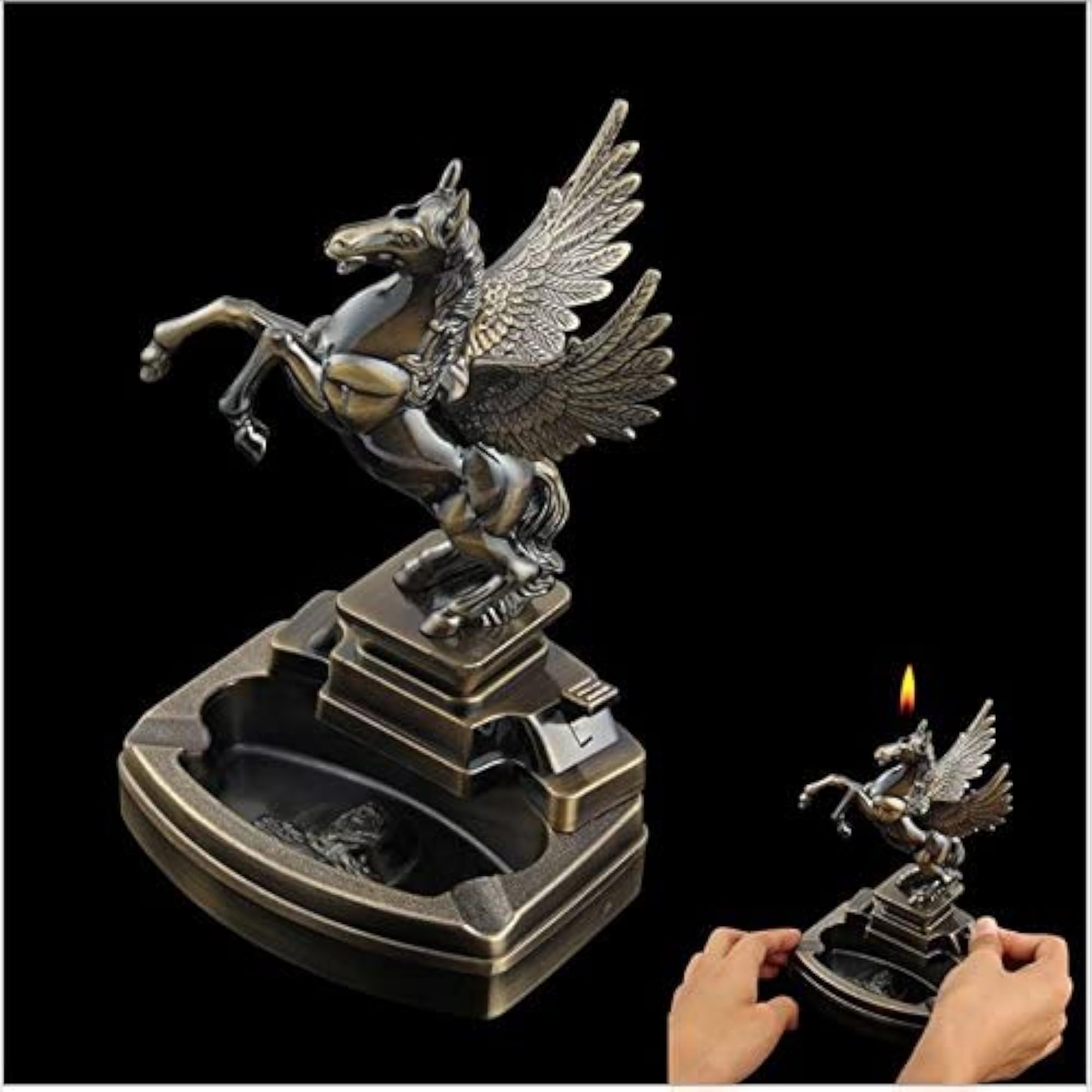 Metal Ashtray Lighter for Practical Use