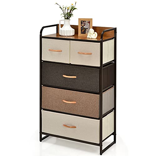 Giantex 5-Drawer Fabric Dresser for Bedroom - 39
