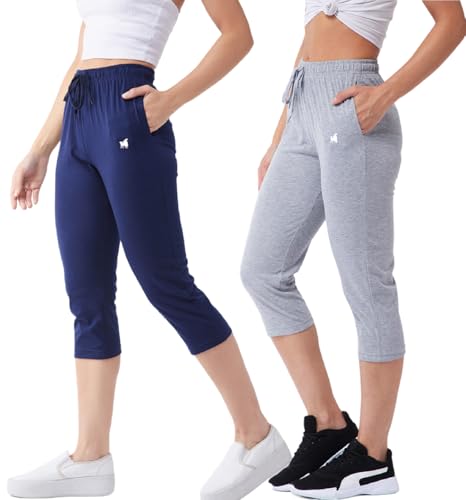 Image of Modeve Women Solid Cotton Blend Capri for summer|| Summer Wear