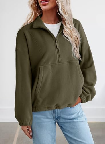 Dokotoo Womens Oversized Sweatshirts Half Zip Pullover Fall Fashion Outfits 2025 Oversized Hoodies Mock Neck Sweatshirt4