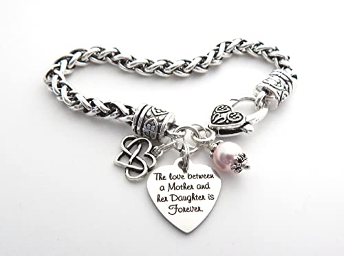 Mother Daughter Bracelet, Mommy's Girl Gift for Daughter from Mom, Love Between a Mother and daughter is Forever, For Mom Mother's Day Gift, Love Gift, Family Jewelry2