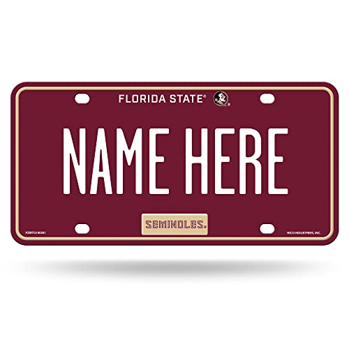 Rico Industries NCAA Florida State Seminoles Personalized Decorative Metal Fan Sign for Home or Garage Decor