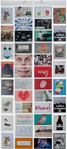 GOODS+GADGETS Rideau Photo XXL avec 40 Poches pour 80 Photos de 10 x 15 cm Cartes Postales Cartes à Motifs - Rideau de Douche galerie de Photos ; Milky Photoshop Look