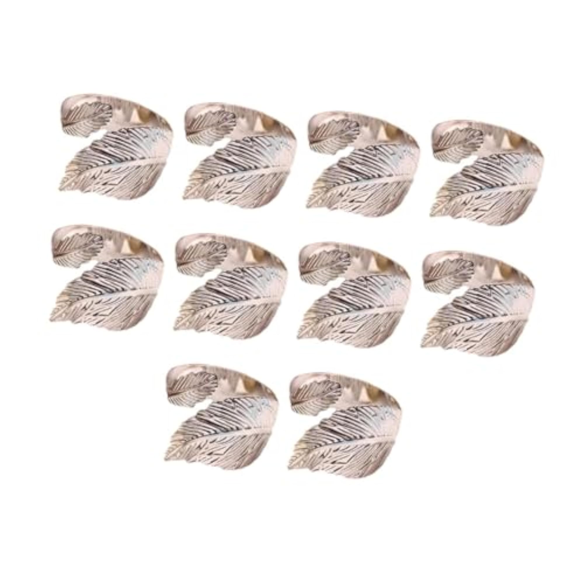 10Pcs Leaf Napkin Rings for Table Settings