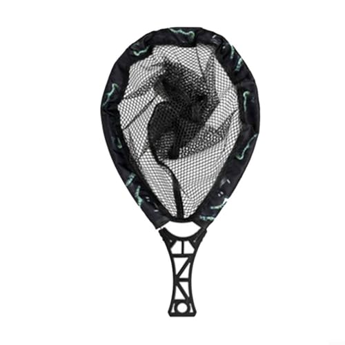 Allthingstore Red de aterrizaje portátil para pesca con mosca, red de mano plegable con mango antideslizante para pesca en agua dulce (grande)