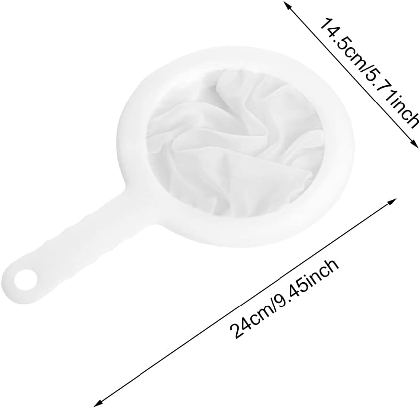 2 Pack 200‑Mesh Fine Nylon Mesh Strainers with Handle