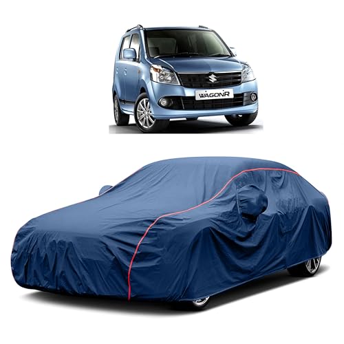 Image of Heavy-Duty Car Cover for Compatible with Maruti WagonR (2019 to 2025 All Models) Deluxe Car Protection Cover ? Waterproof & UV-Resistant All-Season Exterior Protection