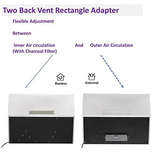 Vesta Charlotte 500Cfm Under Cabinet Range Hood With 3 Levels Of Speed, Mechanical Buttons Control, Dishwasher Friendly Baffle Filters, Flexible Vent Connectors, Led Lights #TOP4