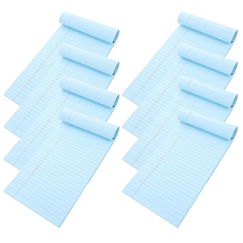 CTIRCHIU 8個 法律便箋子 冊 横罫入り 破り取り可能 ノートパッド 事務 学校 家用 メモ帳 軽量 持ち運び便利 計画整理に