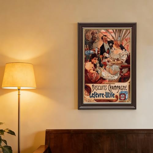 Alphonse Mucha Biscuits Champagne impression toile cadre suspendu bureau 40x61 - 4