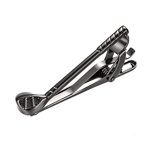 Yoursfs Golf Club Tie Clip for Men Cool Novelty Tie Pin Black Personalized Skinny Tie Bar