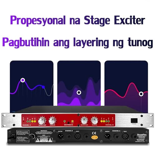 Procesador vocal: excitador de sonido profesional para actuaciones en vivo, karaoke y mejora de audio de estudio con control de volumen