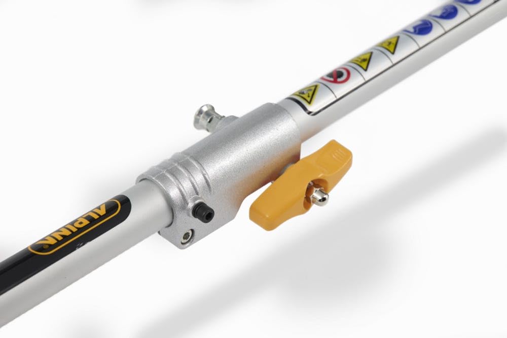 Alpina Desbrozadora de Gasolina ABR 26J, Motor Dos Tiempos de 25,4 CC, 700 W, Ancho de Corte 43 cm, Cabezal de Doble línea de Nailon y Cuchilla de 3 Dientes, Correa incluida