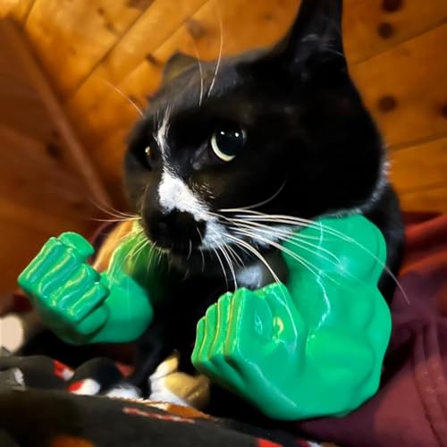 driattie Katzen Muskel Arme Für Kostüm - Große Tier Gliedmaßen | Riesen Arm Kostüm - 3D Gedrucktes Kitten Zubehör Halloween Karneval Verkleidung Dekoration Für Katzen Und Hunde