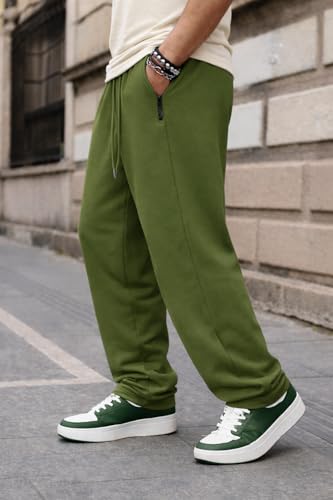 Image of Rockwell Men's Baggy Sweatpants | Cotton Terry Relaxed Fit Joggers for Men | Oversized Streetwear Track Pants | Casual Gym & Everyday Wear| 007