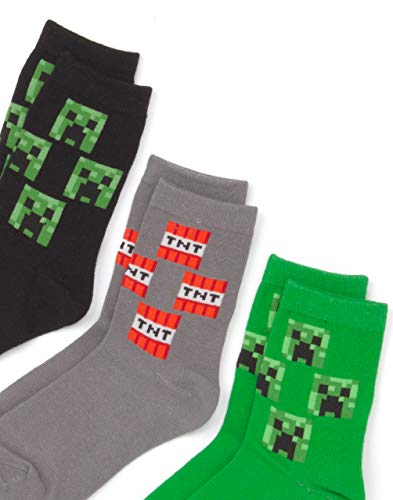 MINECRAFT Creeper Viso assortiti 3 Pack Grigio