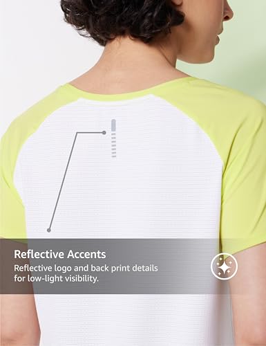 Image of Symbol Premium Women's Solid Regular Fit Sports Stretch T-Shirt | Round Neck | Raglan Sleeve | Moisture-Wicking | Activewear | Running | Gym | Plain (Available in Plus Sizes)