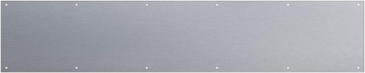 4 Sets Deck The Door Decor | Door Kick Plate - Anodized Stainless Steel - Satin Nickel Finish - Magnetic Mount - 8"x 34"