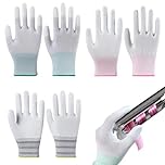 NEKAPLO 3 Pairs Heat Resistant Gloves, Heat Protection Proof Gloves for Hair Styling, Heat Blocking for Curling, Flat Iron and Curling Wand （Pink、Green 、Yellow or Black）