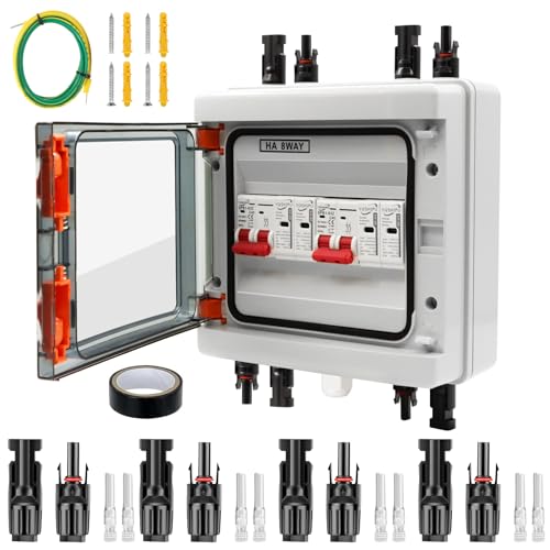 Protección Contra Sobretensiones Fotovoltaica, Interruptor de Aislamiento de CC Solar Caja, 1000VDC 2 Polos 40A 20-40KA Caja de Conexión Del Generador Para Fotovoltaicos IP65 a Prueba de Agua