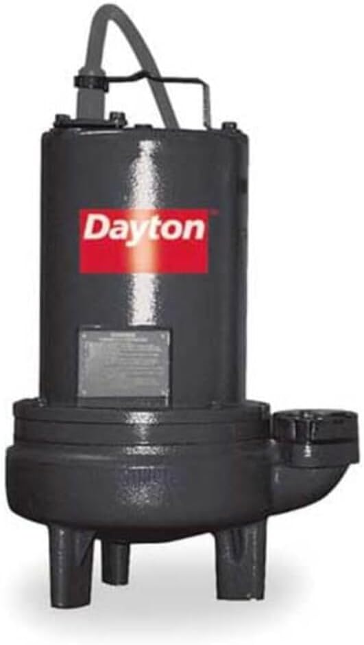 Dayton 2 HP 2" Auto Submersible Sewage Pump 230V Tether, 3BB91