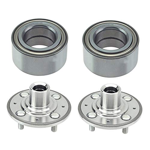 Front Wheel Bearing Hub 4 Lug Assembly fit for Honda Civic 1992 1993 1994 1995 1996 1997 1998 1999 2000 1.5 1.6L LX DX EX HX Si GX EX-R Value Package Coupe Sedan
