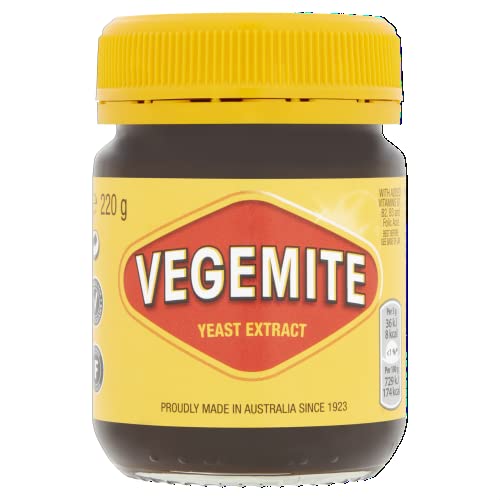 Vegemite Yeast Extract Spread Rich in B Vitamins Savoury Umami Flavour Vegan Friendly Low Sugar Classic Australian Breakfast Spread Sandwich & Toast Topping Multipack 12x 220g Jars