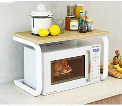 OGFC 71600 Shelves Wood Microwave Shelf Stand,Single Layer Microwave Oven Rack,Kitchen Storage Organiser Cabinet,52x38cm-image-37