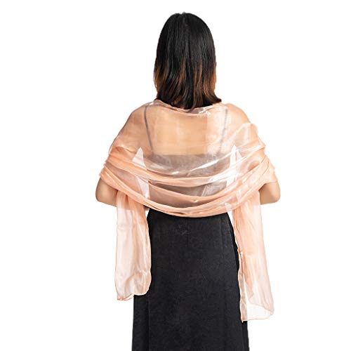 jieGorge Accesorio, Las mujeres Vestido de Noche de la Boda Chal Color Sólido de la Fiesta Chal Bufanda de las Mujeres Envoltura, Ropa de Zapatos y Accesorios (I Tamaño Libre)