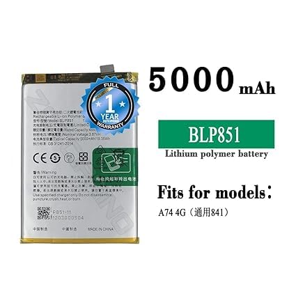 Image of Original BLP851 Battery for Oppo A74 /A54 (5G) Battery with 1 Year Warranty **** (N283)