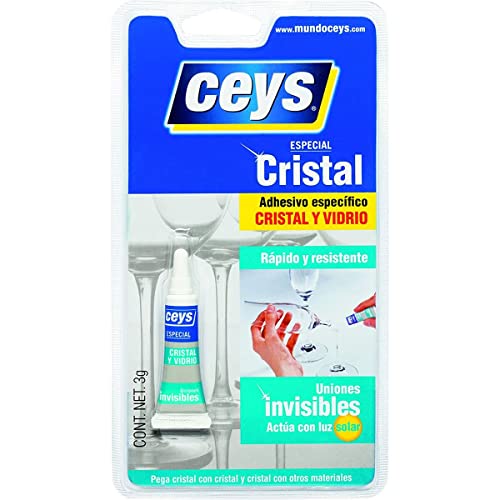 Ceys - Adhesivo cristales y vidrios - Pegamento para clistal con uniones invisibles - 30GR