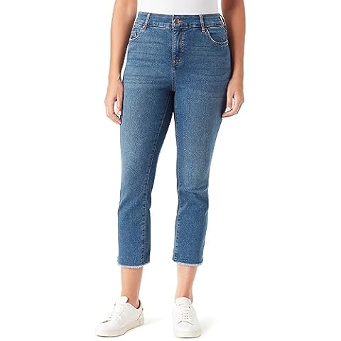 Vintage America Blues Women's Size Boho Slim Stretch Denim Capri, Wistful, 18 Plus Cover