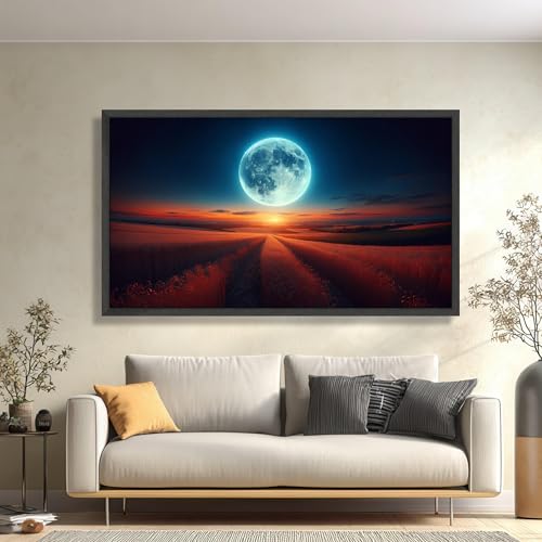 Tableau de pleine lune pour habiller un grand mur vide
