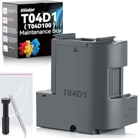 T04D1 Maintenance Box for ET-15000 ET-3760 ET-4750 ET-3750 ET-4760, T04D100 Ink Maintenance Box T04D1 for ET-3850 ET-4850 XP-5100 ET-3710 ET-5150 ET-3830 ET-M1000 Printer TO4D1/T04D100/EP-04D1/EWMB2 Cover