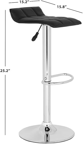 Miniatura 3 de Safavieh Home Collection Lamita Taburete giratorio ajustable de gas de 22.4 a 30.9 pulgadas